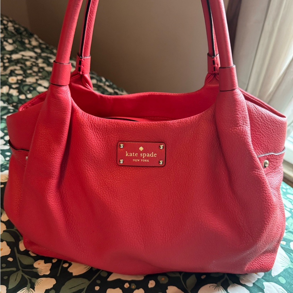 Kate Spade Leather Coral Satchel - Great Shape!